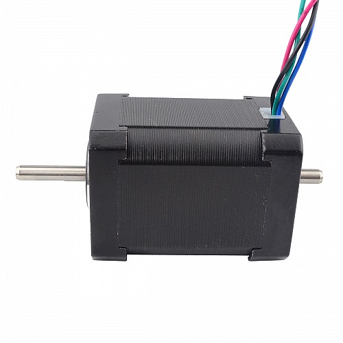 Dual Shaft Nema 17 Bipolar 1.8deg 65Ncm(92oz.in) 2.1A 42x42x60mm 4 Wires - 17HS24-2104D | StepperOnline AU