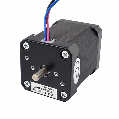 Dual Shaft Nema 17 Bipolar 1.8deg 65Ncm(92oz.in) 2.1A 42x42x60mm 4 Wires - 17HS24-2104D | StepperOnline AU