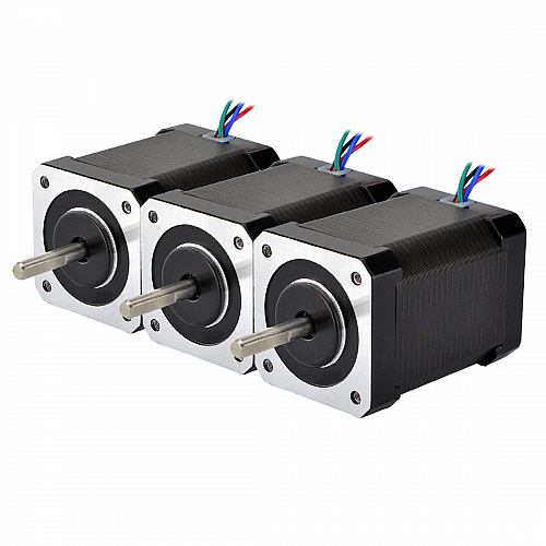 3PCS Nema 17 Bipolar 1.8deg 65Ncm(92oz.in) 2.1A 42x42x60mm 4 Wires - 3-17HS24-2104S | StepperOnline AU