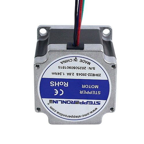 3pcs E Series Nema 23 Stepper Motor Bipolar 1.8deg 1.26Nm(178.4oz.in) 2.8A 57x57x56mm 4 Wires - 3-23HE22-2804S | StepperOnline AU