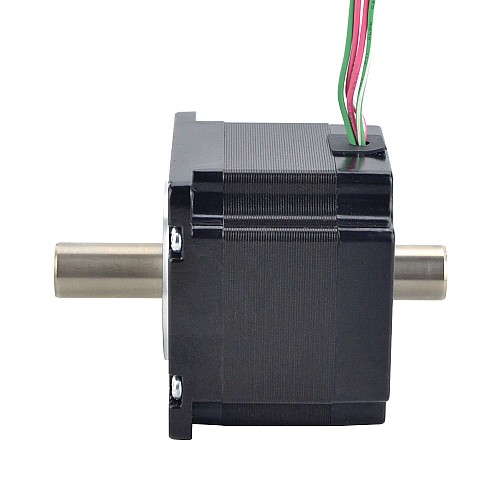 Dual Shaft Nema 23 Hollow Shaft Stepper Motor Bipolar 0.78Nm(110.5oz.in) 2.0A 57x57x45mm - 23HS18-2004H | StepperOnline AU