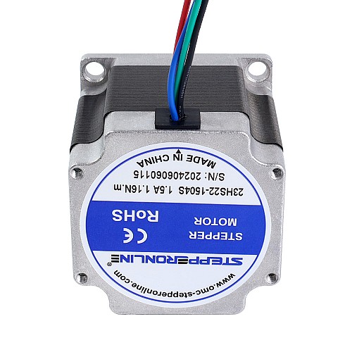 Nema 23 Bipolar 1.8deg 1.16Nm(164.3oz.in) 1.5A 57x57x56mm 4 Wires - 23HS22-1504S | StepperOnline AU
