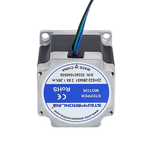 Nema 23 Bipolar 1.26Nm(178.4oz.in) 2.8A 57x57x56mm 4 Wires Φ6mm Shaft - 23HS22-2804S1 | StepperOnline AU