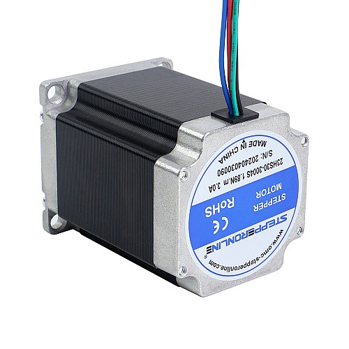 Nema 23 Bipolar 1.8deg 1.89Nm(267.65oz.in) 3A 57x57x76mm 4 Wires - 23HS30-3004S | StepperOnline AU