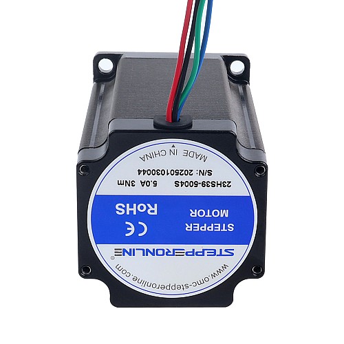 Nema 23 Stepper Motor Bipolar 1.8deg 3.00Nm(424.83oz.in) 5.0A 57x57x100mm 4 Wires - 23HS39-5004S | StepperOnline AU