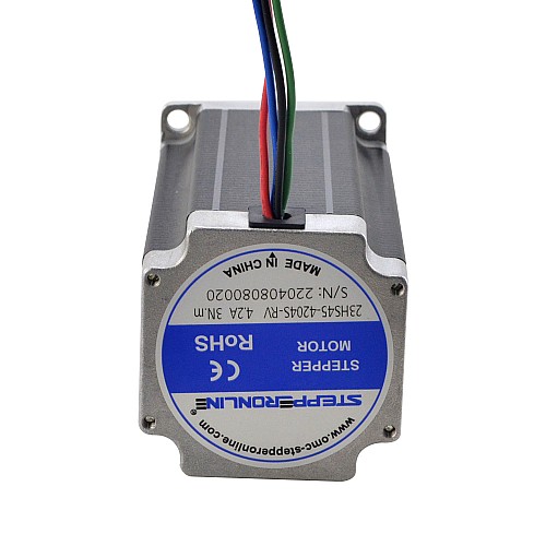 Nema 23 Stepper Motor 3Nm(425oz.in) with 9mm Shaft for NmRV30 Worm Gear Speed Reducer - 23HS45-4204S-RV | StepperOnline AU