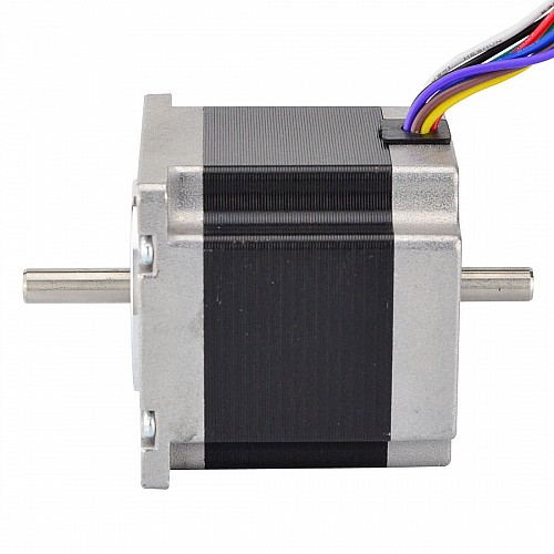 Dual Shaft Nema 23 Uni/Bipolar 1.8deg 1.26Nm(178.4oz.in) 3A 57x57x56mm 8 Wires - 23HS22-3008D | StepperOnline AU