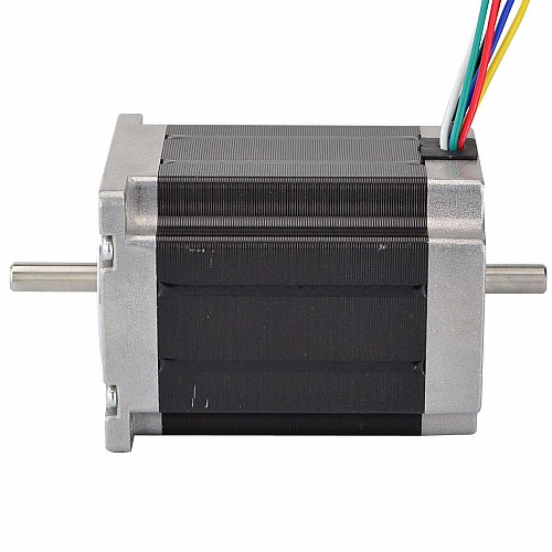 Dual Shaft Nema 23 Unipolar 1.8deg 1.35Nm(191.2oz.in) 3A 57x57x76mm 6 Wires - 23HS30-3006D | StepperOnline AU