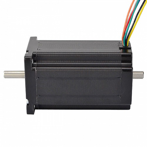 Dual Shaft Nema 23 CNC Stepper Motor 3.4Nm(481.48oz.in) 60x60x100mm 8 Wires - 24HS39-3008D | StepperOnline AU