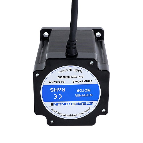 E Series Nema 34 Stepper Motor Bipolar 1.8deg 8.2Nm(1161.22oz.in) 6.0A 86x86x114mm 4 Wires - 34HE45-6004S | StepperOnline AU
