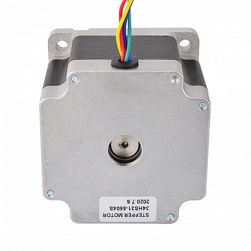 Nema 34 CNC Stepper Motor 4.5Nm(637.25oz.in) 5.5A 86x86x80mm Key Way Shaft - 34HS31-5504S | StepperOnline AU