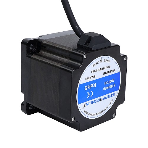 S Series Nema 34 Stepper Motor 4.8Nm(679.74oz.in) 14mm Key-way Shaft 1m Cable - 34HS31-6004S1 | StepperOnline AU