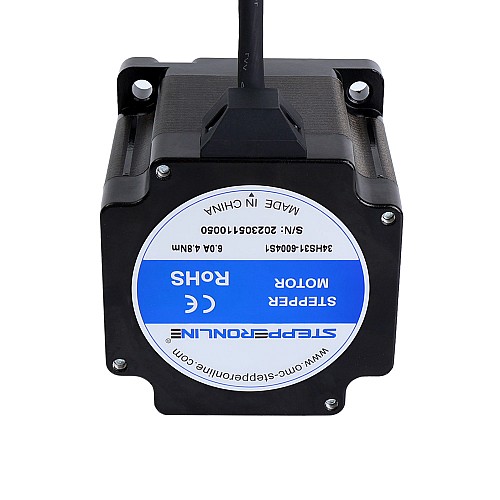 S Series Nema 34 Stepper Motor 4.8Nm(679.74oz.in) 14mm Key-way Shaft 1m Cable - 34HS31-6004S1 | StepperOnline AU