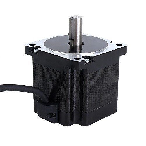 S Series Nema 34 Stepper Motor 4.8Nm(679.74oz.in) 14mm Key-way Shaft 1m Cable - 34HS31-6004S1 | StepperOnline AU