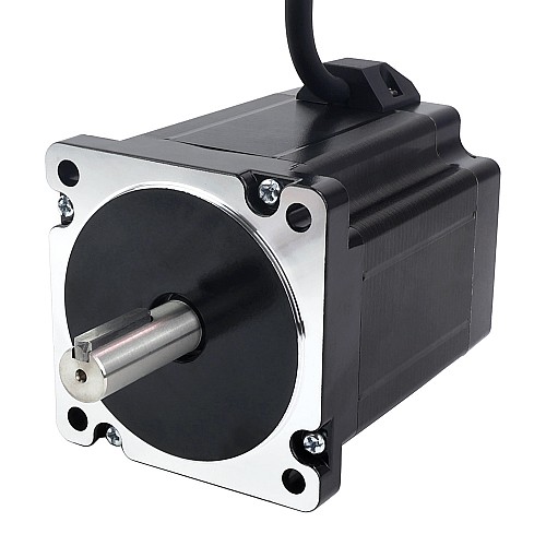 Keyway Dual Shaft Nema 34 Stepper Motor 7.07Nm(1001oz.in) 86x86x98mm 4 Wires - 34HS38-4204D | StepperOnline AU