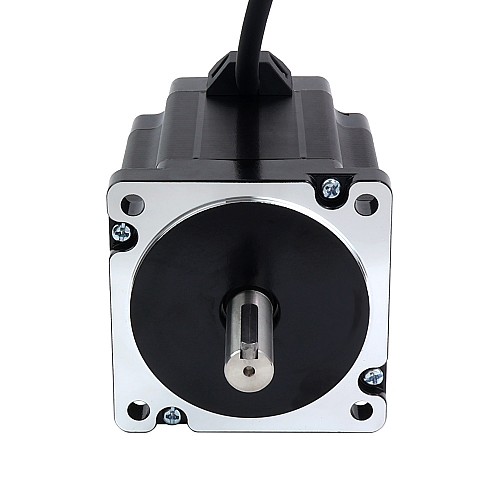 Keyway Dual Shaft Nema 34 Stepper Motor 7.07Nm(1001oz.in) 86x86x98mm 4 Wires - 34HS38-4204D | StepperOnline AU