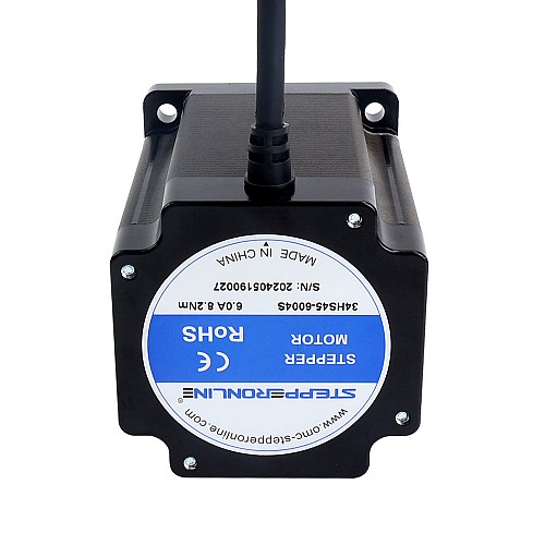 S Series Nema 34 Stepper Motor Bipolar 1.8deg 8.2Nm(1161.45oz.in) 6.0A 86x86x114mm 4 Wires - 34HS45-6004S | StepperOnline AU