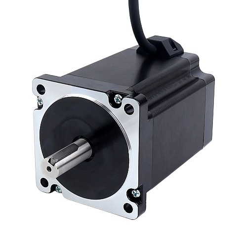 Keyway Dual Shaft Nema 34 CNC Stepper Motor 8.5Nm(1204oz.in) 5A 86x86x114mm - 34HS46-5004D1 | StepperOnline AU