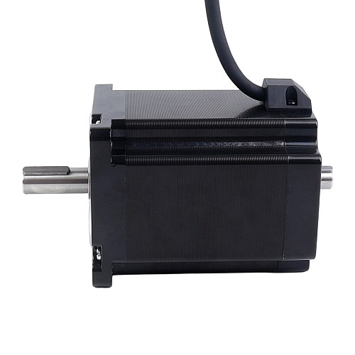 Keyway Dual Shaft Nema 34 CNC Stepper Motor 8.5Nm(1204oz.in) 5A 86x86x114mm - 34HS46-5004D1 | StepperOnline AU