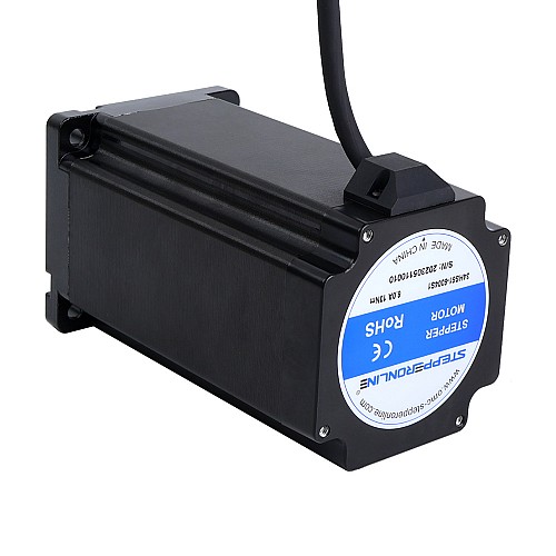 S Series Nema 34 Stepper Motor 13.0Nm(1841oz.in) 14mm Key-way Shaft 1m Cable - 34HS61-6004S1 | StepperOnline AU