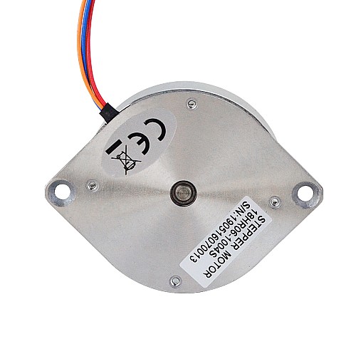 Round Pancake Nema 18 Bipolar 1.8deg 9Ncm(12.75oz.in) 1A Φ46x16mm 4 Wires - 18HR06-1004S | StepperOnline AU