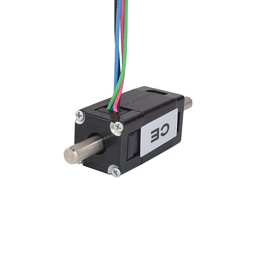 Dual Shaft Nema 6 Bipolar 1.8deg 0.58Ncm(0.82oz.in) 0.3A 14x14x30mm 4 Wires - 6HS12-0304D | StepperOnline AU