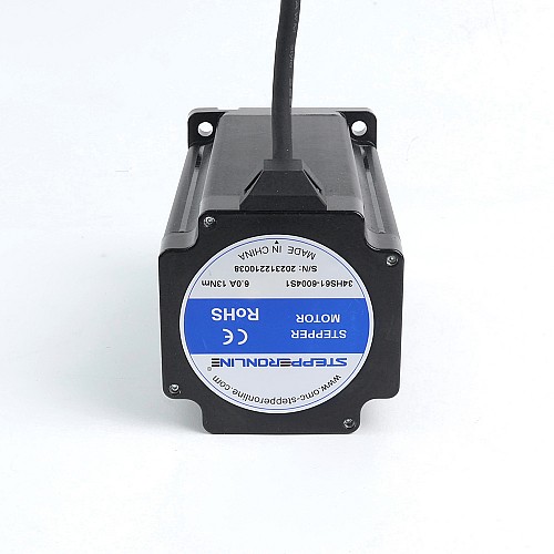 Used - S Series Nema 34 Stepper Motor 13.0Nm(1841oz.in) 14mm Key-way Shaft 1m Cable - 34HS61-6004S1-USED | StepperOnline AU