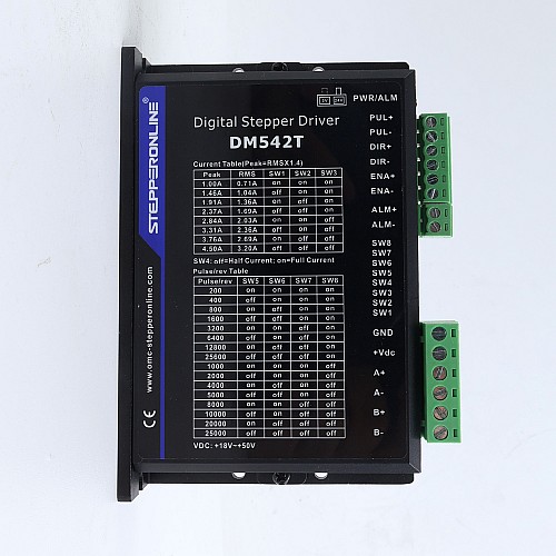 Digital Stepper Driver 1.0-4.5A 18-50VDC for Nema 17, 23, 24 Stepper Motor - DM542T | StepperOnline AU