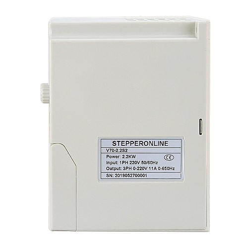 STEPPERONLINE CNC VFD 2.2KW 3HP 20A 110V Variable Frequency Drive Motor Inverter for Spindle Motor Speed Control - V70-2.2S1 | StepperOnline AU